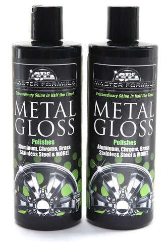 Image of Original Master Formula Metal Gloss Detail Polish - 2 Pack 12oz Bottles Extraordinary Shine for Aluminum, Chrome, Brass, Stainless Steel and More